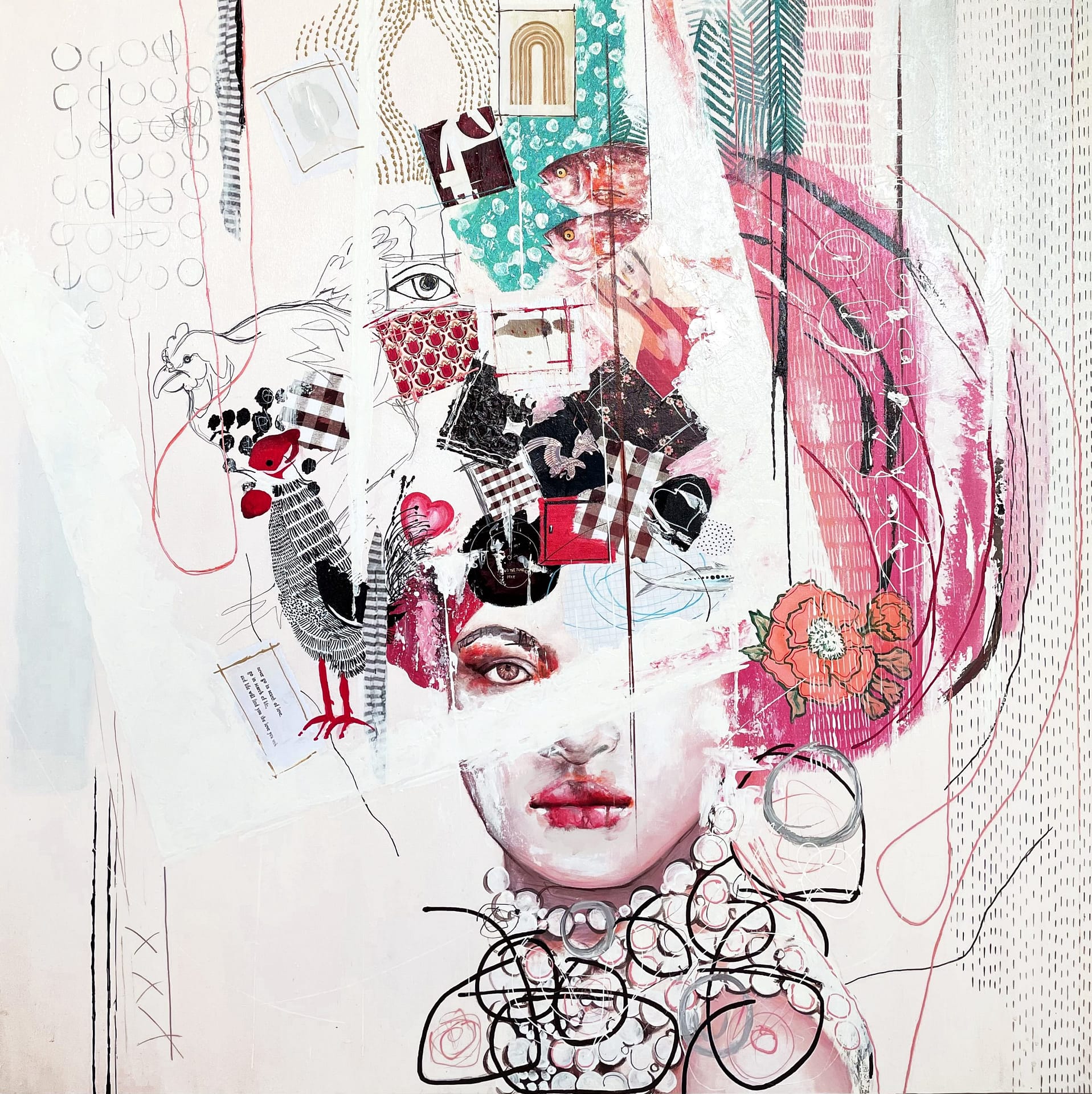 Connecting the dots 130 x 130 cm